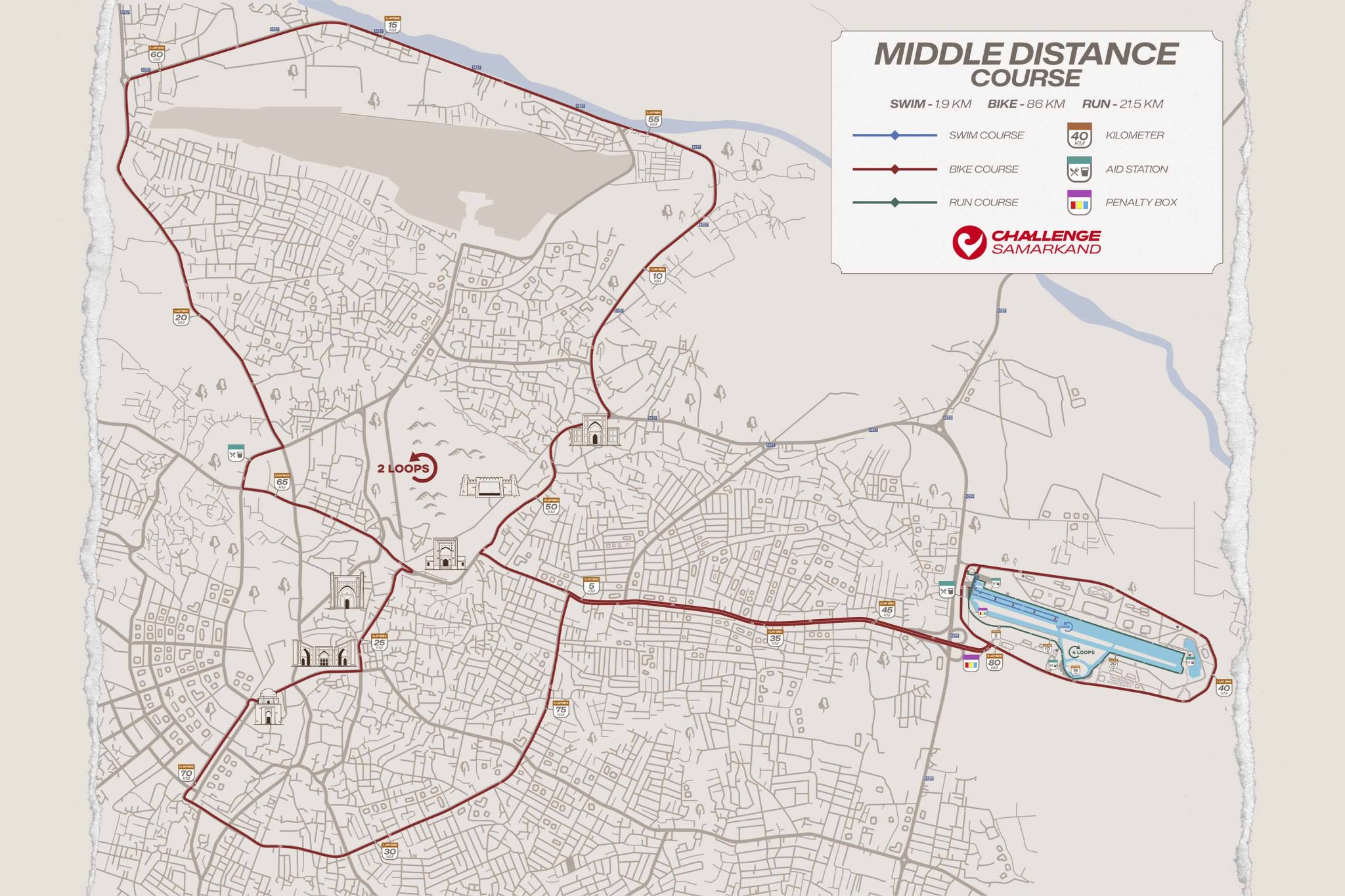 BIKE COURSE - MIDDLE DISTANCE - Challenge Samarkand
